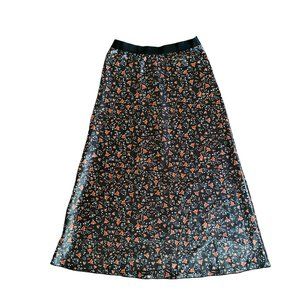 Knit Riot Dark Floral Satin Midi Skirt by PINK Victoria's Secret